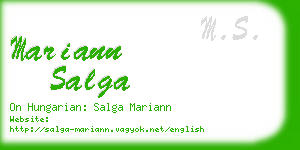 mariann salga business card